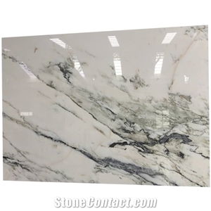 China Polished Orental White Marble Slabs For Wall Tiles