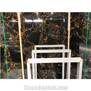 High Quality Polished Athens Portoro Marble From China