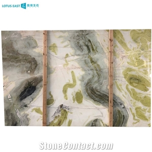Polished Luxury Dreaming Green Marble Slabs
