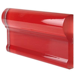 Mg Glass Ruby Red Glossy 3X6 Chair Rail Ii