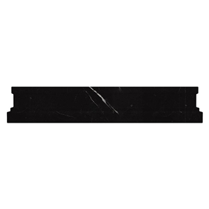 Field Tile And Moldings Nero Metro Eastern Black Marble Trim 2X0.8X12 Polished 3/8 Inch Chair Rail