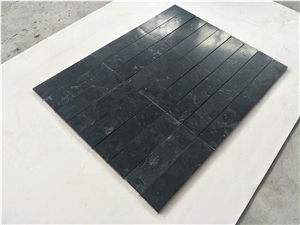 Black Limestone Leather Finish Wall Tile Floor Tile 
