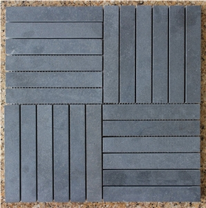 Light Grey Basalt Linear Mosaic Tile Kitchen Tile