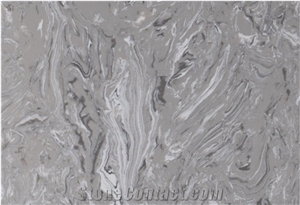 Dora Grey Cloud Artificial Marble Slab
