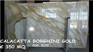 Calacatta Borghini Gold Marble Slabs  COD.K 170  € 350,00 MQ