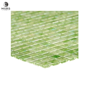 Modern Type Polished Green Glass Mosaic Tiles