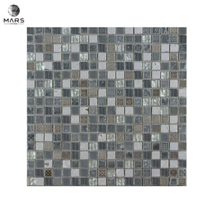 Popular Polished Grey Stone Glass Marble Mosaics Tiles