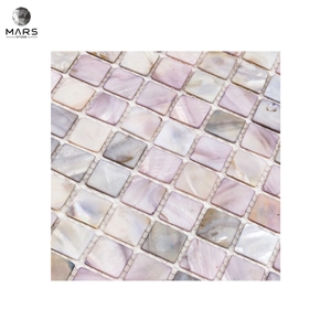 Wholesales Mother Of Pearl Silver Polished Glass Mosaic Tile