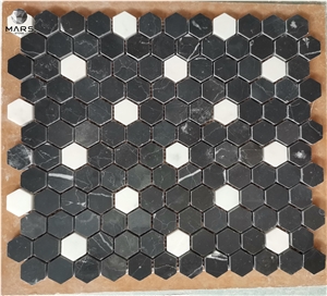 Cheap Hexagon Stone Wall And Floor Decoration Mosaic Tile