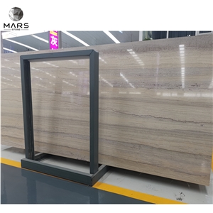 Cheap Natural Decoration Beige Colour Wooden Marble Slabs 