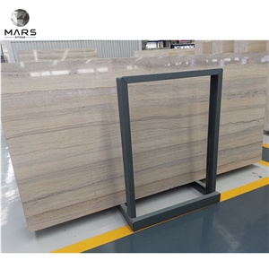 Cheap Natural Decoration Beige Colour Wooden Marble Slabs 
