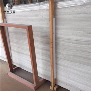 China Silk Georgette Serpeggiante White Wood Vein Marble