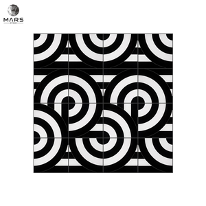 Decoration Square Black And White Natural Stone Mosaic Tiles