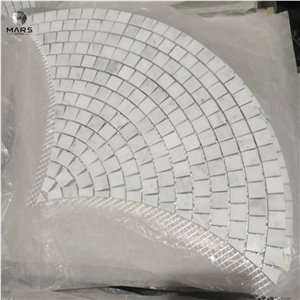 Factory Price Fan Diagram Marble Floor Mosaic Tiles