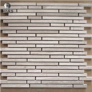 Factory Price Rectangular Strip Stacked Marble Mosaic Tiles