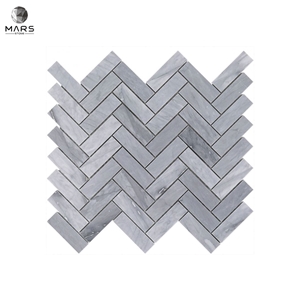 Fish Scale Arrow Sharp Grey Polished Marble Mosaics Tiles