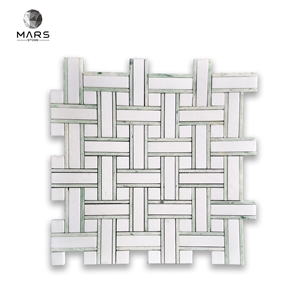 Green And White Marble Mosaic Tile Modern Design