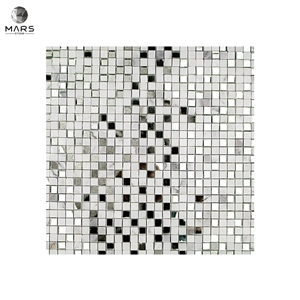 Interior Decoration Mental Square Natural Marble Mosaic Tile