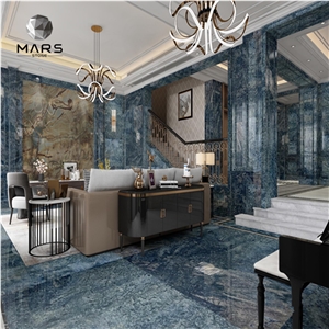 Luxury Elegant Brazil Dream Sapphire Blue Granite Marble 