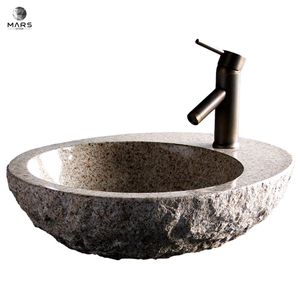 Natural Beige Granite Vanity Sink Wash Hand Basin Tops