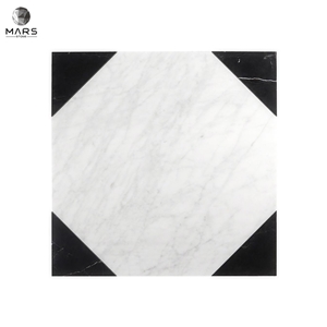 Nice Design Black And White Polished Mosaic Marble Tiles