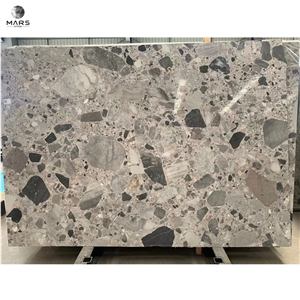 Panda Grey Marble Stone For Table Top Full Stone Table