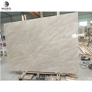 Polished Flower Beige Marble Cut To Size Oman White Slabs
