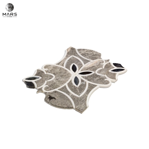 Popular Irregular Flower Polished Mosaic Marble Tiles