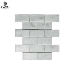 Rectangle Carrara White Brick Mosaic Marble Mosaics Tiles