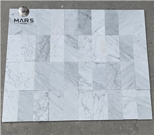 Rectangle Polished White Carrara Marble Wall Mosaic Tile