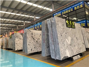 The Most Hot Sale Grey Marble Stone With Flower On Sale