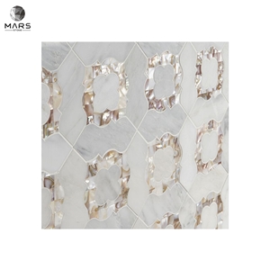 Western Type Pearl Chapman Natural Marble Mosaic Tiles