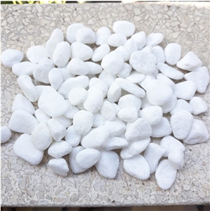 Chip Size Pebble Stone White Color