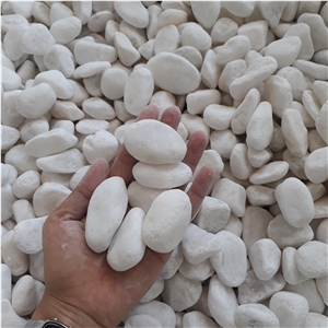 Chips Snow White Pebble Stone For Landscaping/ Decoration