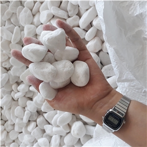 Natural Stone Pebble Stone White Color
