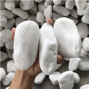 White Pebble Stone For Floor Coating And Brick Making