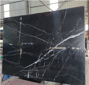 Bookmatched Black Marquina Slabs