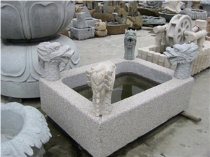 Antique Granite Large Water Fountain