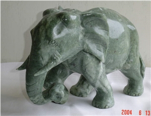 Hand Carved Stone Marble Animal Statue Elephant Statue