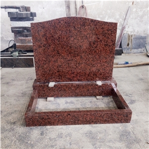 Imported Carmen Red Granite Gravestone- Tombstone