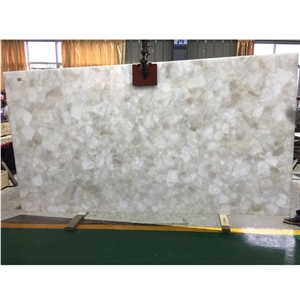 Natural Stone Brazil White Crystal Quartzite Slab