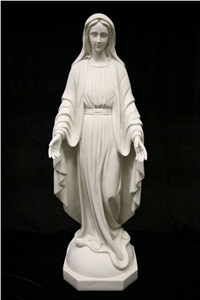Natural Stone Figure Sculpture Virgin Mary Marble Statue