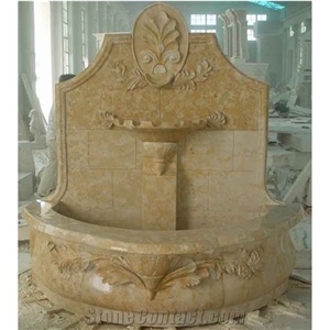 Outdoor Marble Water Wall Fountain For Garden Decoration