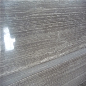 Popular Grey Wooden Marble Slab Polished Marble