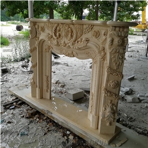Stone Fireplace Surround Carving Marble Fireplace