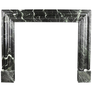 Verde Antico Marble Fireplace Mantel & Fireplace Hearth