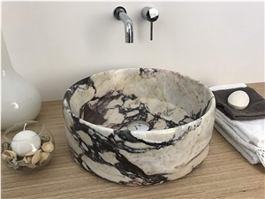 Calacatta Viola Bvlgari Marble Sink Bathroom Wash Basin