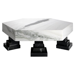 Panda White Chinese Marble Cafe Table Top Dinner Table 