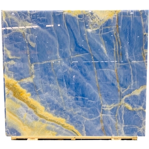 Polished Natural Painted Color Blue Onyx Stone