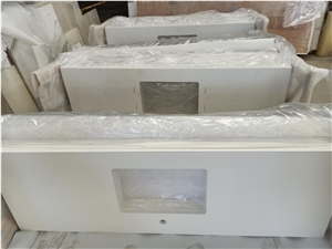 Good Quality Artificial White Quartz  Counter Top Wholesale